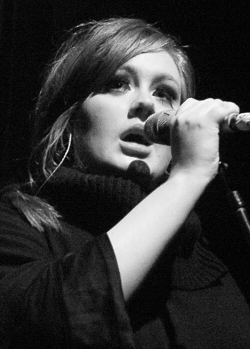 Adele（阿黛尔）在 2009 年 1 月的一场演唱会上